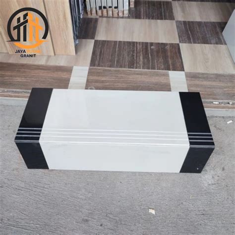 Jual Granit Tangga Kombinasi Hitam Putih 30x80 20x80 Granite List Plint