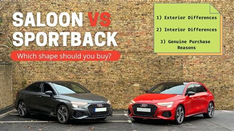 AUDI A3 SEDAN SPORTBACK COMPARISON SALOON SPORTBACK EDITION 1