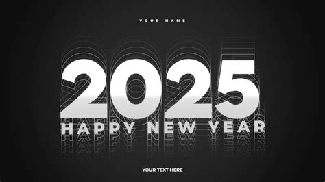 Sleek Happy New Year 2025 Designs Psd High Quality Free Psd Templates
