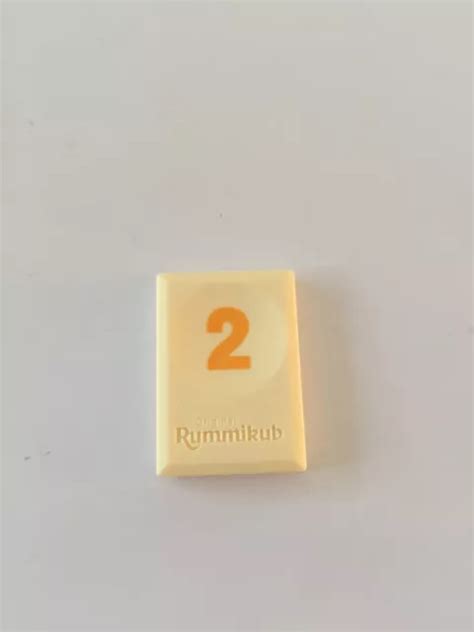 TUILE CHIFFRE 2 deux orange pièce Rummikub Le rami des chiffres jeu de