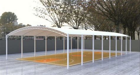 Plain Non Transparent White Color Tensile Roof For Stadiums At Best