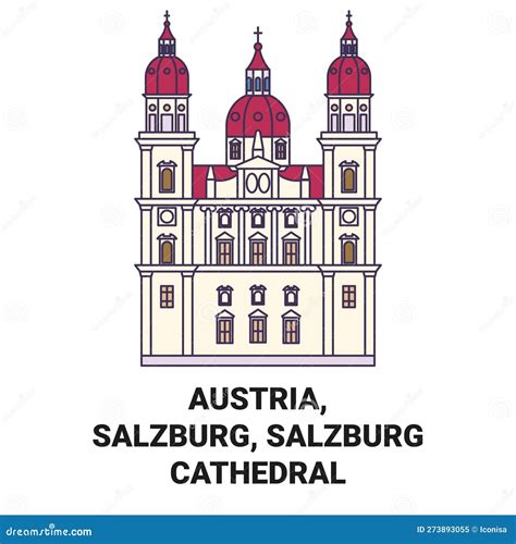 Austria Salzburg Salzburg Cathedral Travel Landmark Vector