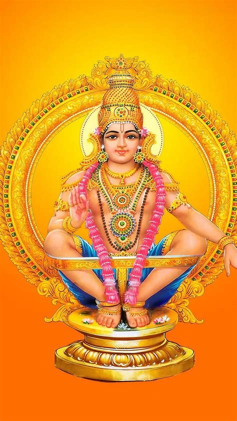 Samy Lord Ayyappa Yellow Background God Hd Phone Wallpaper Peakpx