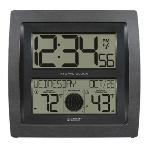 La Crosse Technology Curved Digital Atomic Wall Clock Unit Kroger