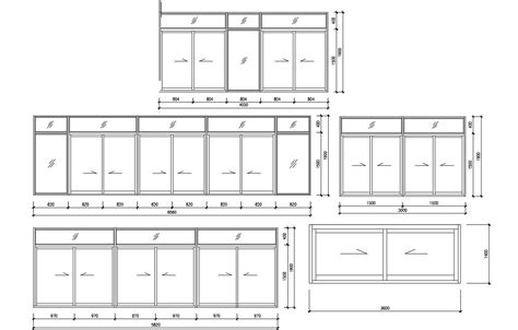 D Cad Drawing Of Glass Sliding Window Elevation Autoc - vrogue.co