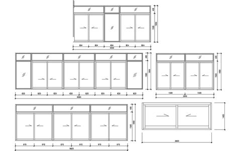 Glass Door Elevation Autocad Drawing Download Cadbull