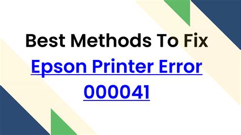 Best Methods To Fix Epson Printer Error Ppt