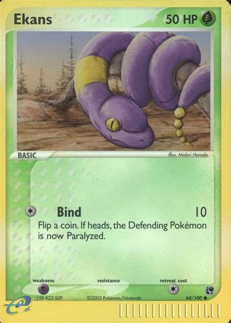 Ekans 2003 EX Sandstorm 064 100 Reverse Holo Price Guide Sports