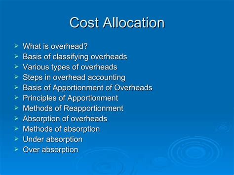 cost allocation pps