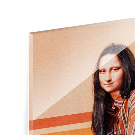 Retro Mona Lisa Glasbild Im Hochformat Bilderwelten