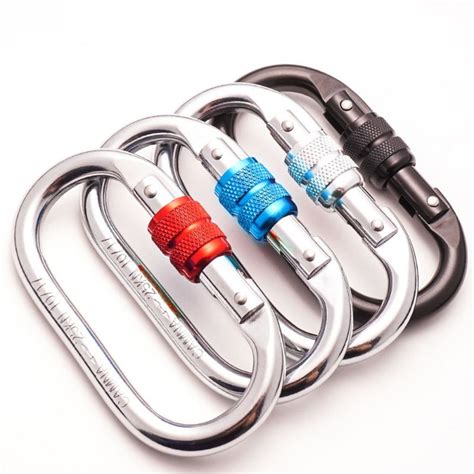 Jual Karabiner Baja Oval Screw Lock Steel Carabiner Climbing Safety