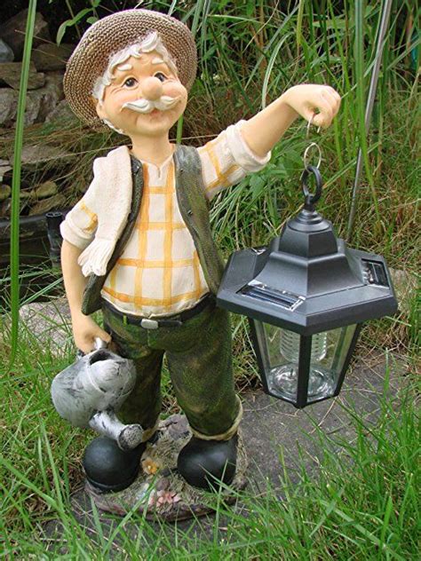 Ist Vier Trainieren Gartenfigur Mit Solarlicht Kraftvoll Alarmierend