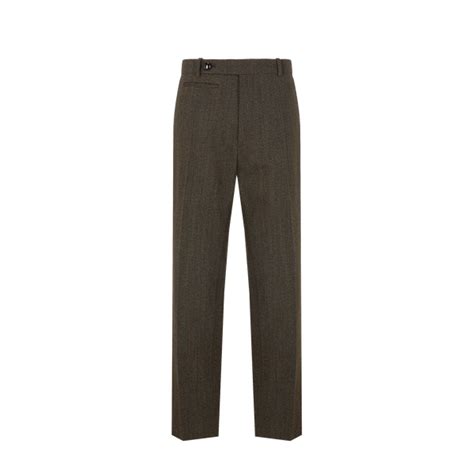 PANTALON EN SERGé DE LAINE MéLANGéE NAMACHEKO pour HOMME Printemps