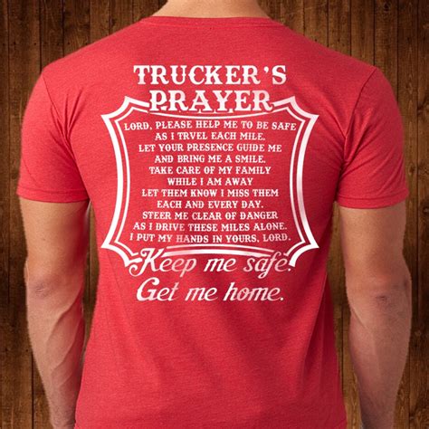 Trucker Prayer T Shirt Truck Driver Shirt Fathers Day T Etsy