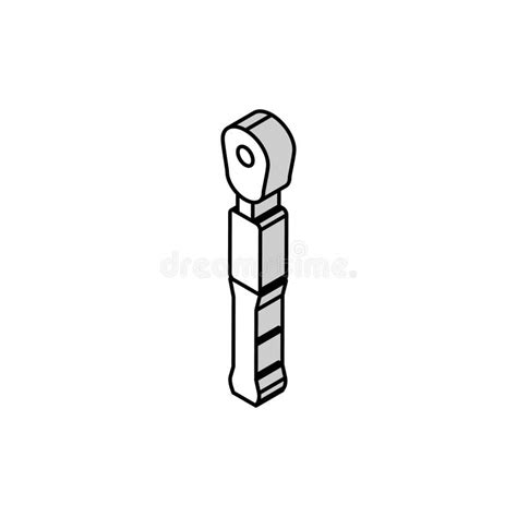 Torque Wrench Tool Isometric Icon Vector Illustration Stock Vector