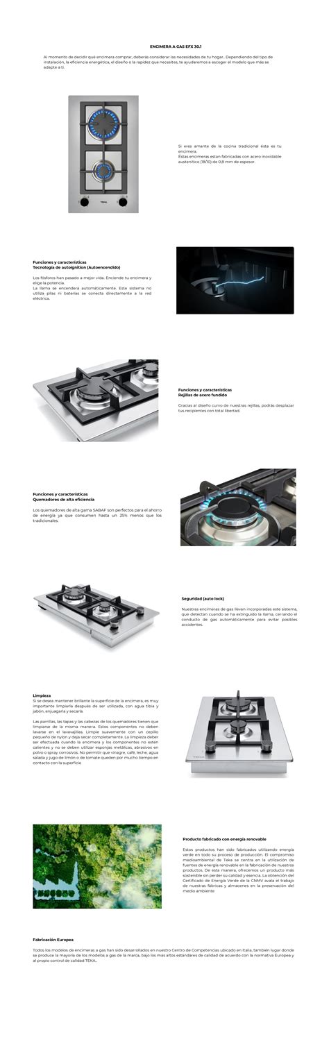Encimera Teka Gas EFX 30 1 2G AI AL CI Gas Licuado