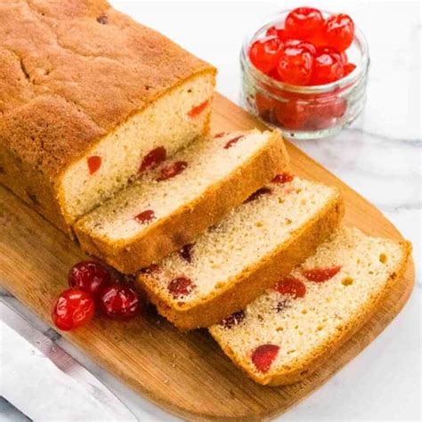 Easy Cherry Madeira Cake Loaf Recipe With Almond Tastefully Vikkie