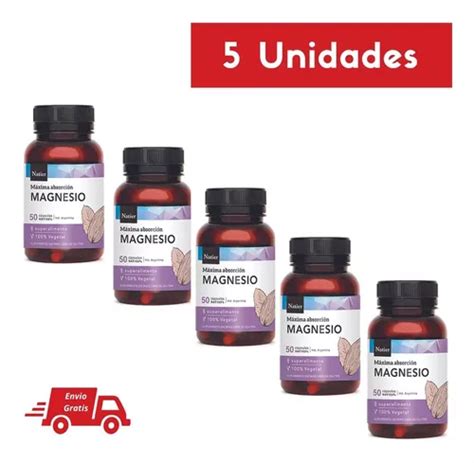 Cápsulas Magnesio Máxima Absorción X 50 Natier X5 Un