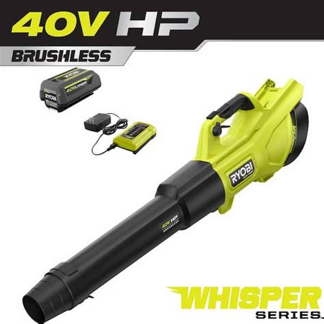 Ryobi 40v 110 Mph 525 Cfm Cordless Battery Variable Speed Jet Fan Leaf Blower With 2 Ah