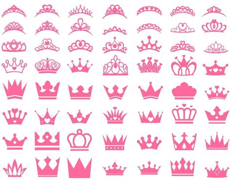 Royal Crown Svg Princess Tiara Svg King Crown Queen Svg Crown Vector Files 3d Stl Models For