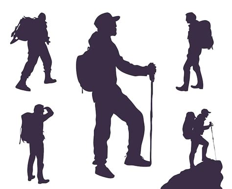 Mountain Hiker Silhouette Clipart