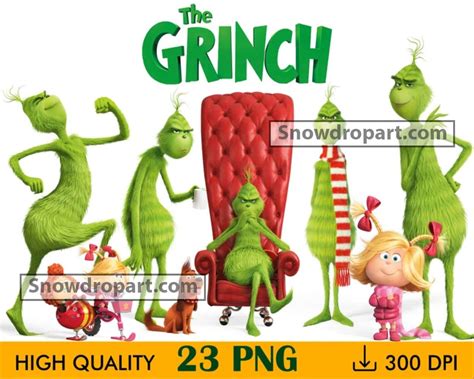 23 Grinch Png Bundle Christmas Png Cindy Lou Who Png Grinch