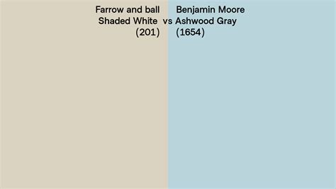 Farrow And Ball Shaded White 201 Vs Benjamin Moore Ashwood Gray 1654