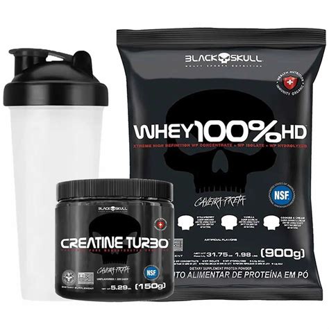 Kit Whey Hd Refil G Morango Creatina Turbo G