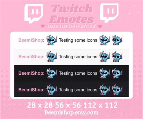 Twitch Discord Emote Stitch Emotes Cute Sip Stitch Emotes Slurp