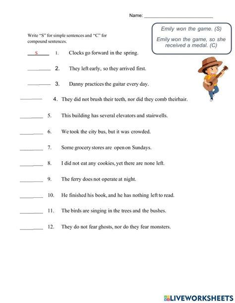 Dependent And Independent Clauses Simple And Compound Worksheets Library