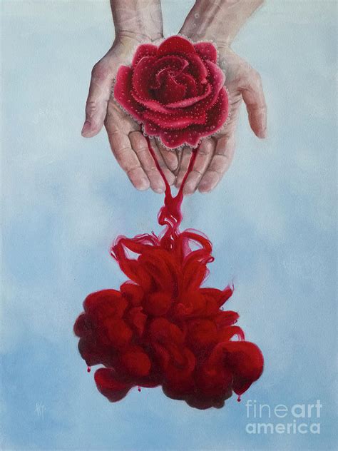 His Blood Painting By Heather Strazza Fine Art America