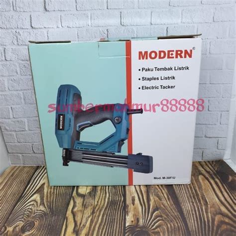 Mesin Paku Tembak Staples Tacker Elektrik Modern M F U Modern M