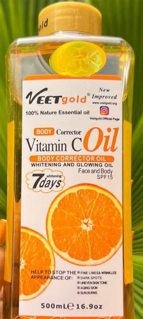 Buy Veetgold Vitamin C Body Corrector Oil 500ml Beautiebox