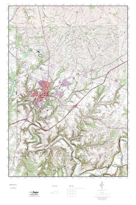 Mytopo Bardstown Kentucky Usgs Quad Topo Map