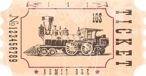 Vintage Train Ticket