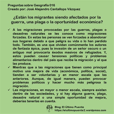 Preguntas Sobre Geograf A El Ltimo Puente