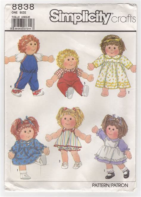 Simplicity Sewing Pattern Wardrobe For Soft Sculptured Dolls