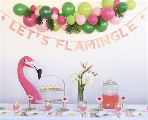 Flamingo Party Decor Tropical Party Decorations Flamingo Birthday