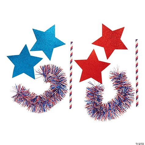 Patriotic Firecracker Wand Craft Kit Makes 12 Oriental Trading