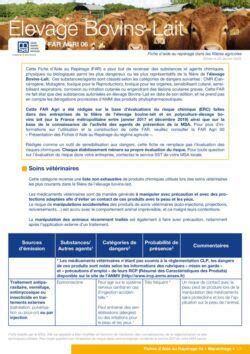 MSA Santé Sécurité en Agriculture Fiche dAide au Repérage Agricole