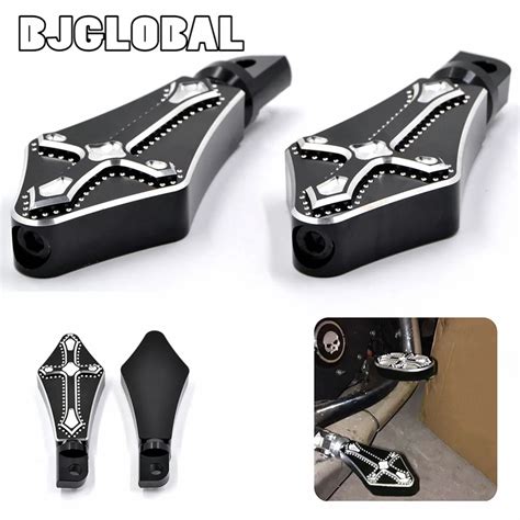 Bjglobal X Cnc Anodized Aluminum Motorcycle Male Mount Foot Pegs Pedal