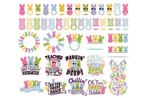 Peeps Svg Easter In Svg Dxf Eps Png Ohmycuttables