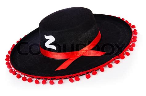 Black sombrero hat isolated on the ... | Stock image | Colourbox