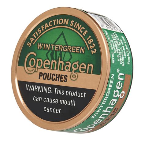 Copenhagen Wintergreen Chewing Tobacco Pouches 0.82oz : Smoke Shop fast ...