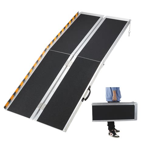 Habutway 6ft Wheelchair Ramp Folding Aluminum Portable Non Slip Ramps Holds Up To 800 Lbs