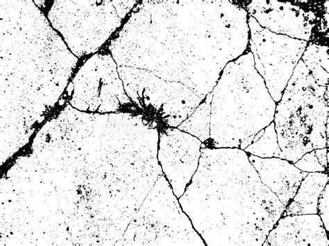 Vector Grunge Texture Of Cracked Concrete Using The Effect Of Distress