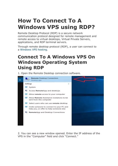 Ppt How To Connect To A Windows Vps Using Rdp Powerpoint Presentation