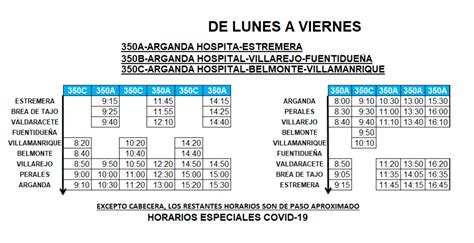 Horarios De Autobuses