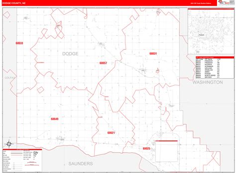 Dodge County Ne Wall Map Premium Style By Marketmaps | Images and Photos finder