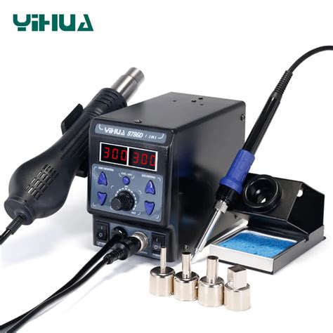 YIHUA 8786D I Soldering Iron Hot Air Soldering Station 2in1 BGA SMD